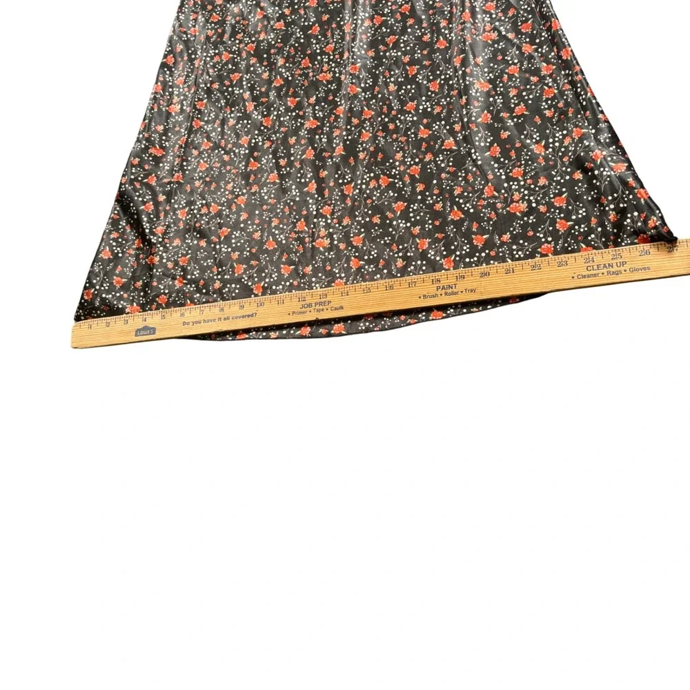 Knit Riot Floral Satin Midi Skirt Women M Fairy Grunge‎ Coquette Y2K Cottagecore